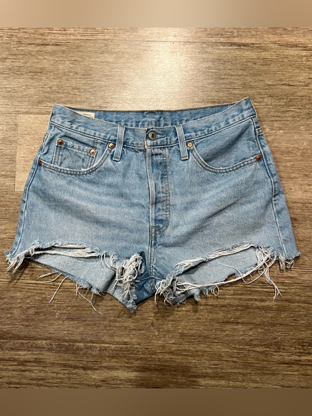 Levi’s 501 Cutoff Distressed Denim Shorts